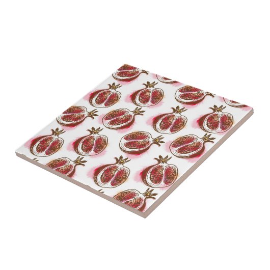 Muster mit Granatapfel Fliese (Seite)