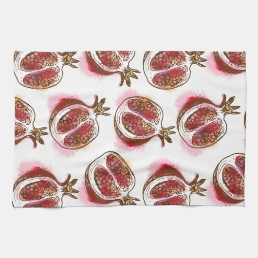 Muster mit Granatapfel Geschirrtuch (Horizontal)