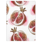 Muster mit Granatapfel Klemmbrett (Rückseite)