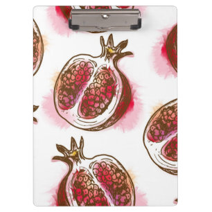 Muster mit Granatapfel Klemmbrett