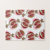 Muster mit Granatapfel Puzzle (Horizontal)
