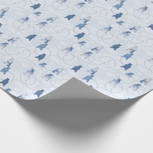 Muster mit Grizzlybär Geschenkpapier (Ecke)