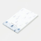 Muster mit Grizzlybär Post-it Klebezettel (angewinkelt)