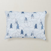 Muster mit Grizzlybär Zierkissen (Rückseite)