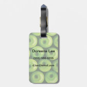 Muster mit grünen Äpfeln Gepäckanhänger (Rückseite vertikal)