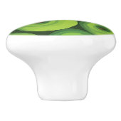 Muster mit grünen Äpfeln Keramikknauf (Seitenansicht)