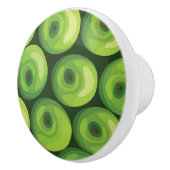 Muster mit grünen Äpfeln Keramikknauf (Rechts)