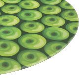 Muster mit grünen Äpfeln Schneidebrett (Ecke)