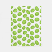 Muster mit grünen Oliven Fleecedecke (Vorderseite)