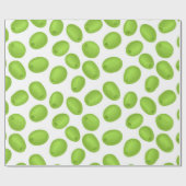 Muster mit grünen Oliven Geschenkpapier (Flach)