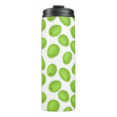 Muster mit grünen Oliven Thermosbecher (Vorderseite)
