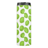 Muster mit grünen Oliven Thermosbecher (Rückseite)