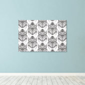 Muster mit Handdoodle 6 Leinwanddruck (Insitu (Holzboden))