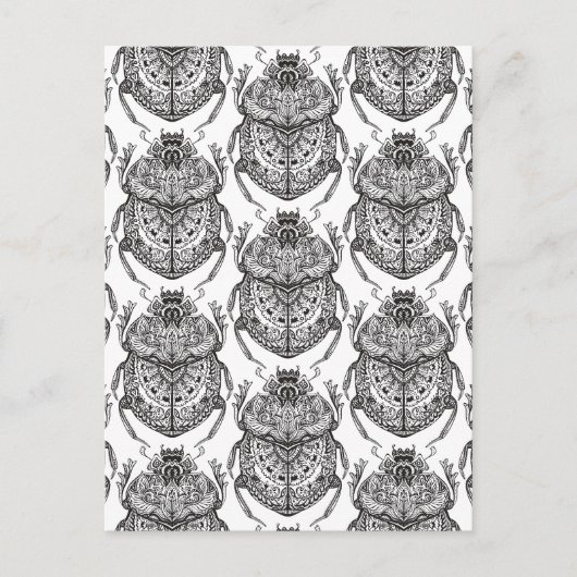 Muster mit Handdoodle Postkarte (Vorderseite)