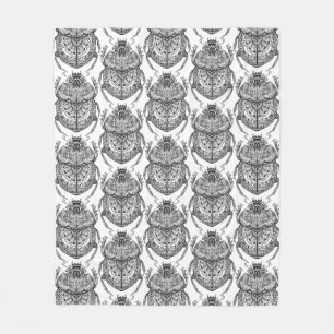 Muster mit Handgekritzel Fleecedecke