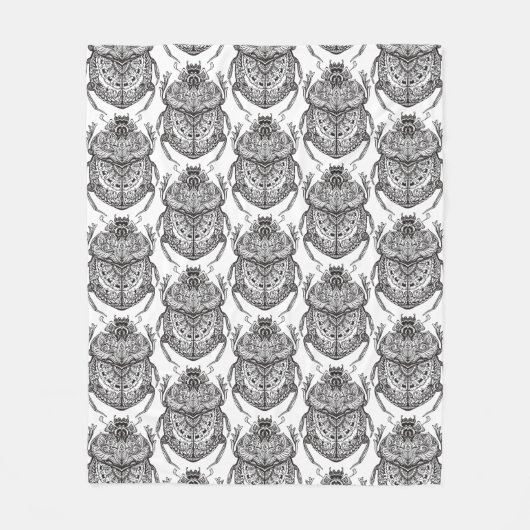 Muster mit Handgekritzel Fleecedecke (Vorderseite)