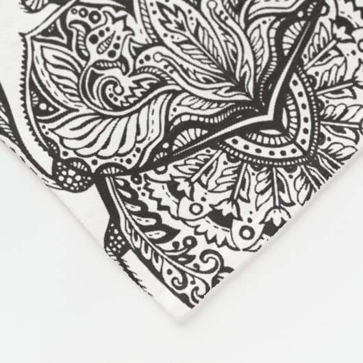 Muster mit Handgekritzel Fleecedecke (Ecke)