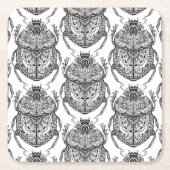 Muster mit Handgekritzel Rechteckiger Pappuntersetzer (Vorderseite)