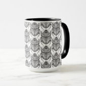 Muster mit Handgekritzel Tasse (VorderseiteRechts)