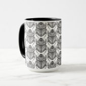 Muster mit Handgekritzel Tasse (Vorderseite Links)