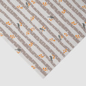 Muster mit Herbstbäumen und Vögeln Seidenpapier (Ausschnitt)