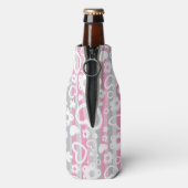 Muster mit Herz und Blume Flaschenkühler (Flasche Rückseite)