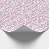 Muster mit Herz und Blume Geschenkpapier (Ecke)