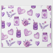 Muster mit Herzen für Valentinstag Geschenkpapier (Flach)