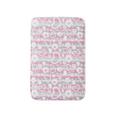 Muster mit Herzen und Blumen Badematte (Vorderseite Vertikal)