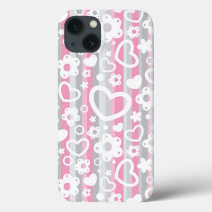 Muster mit Herzen und Blumen Case-Mate iPhone Hülle