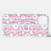 Muster mit Herzen und Blumen Case-Mate iPhone Hülle (Rückseite (Horizontal))