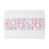 Muster mit Herzen und Blumen Einladungsbanderole (Rückseitenbeispiel)