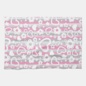 Muster mit Herzen und Blumen Geschirrtuch (Horizontal)