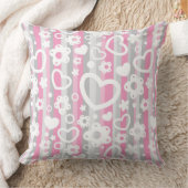 Muster mit Herzen und Blumen Kissen (Decke)