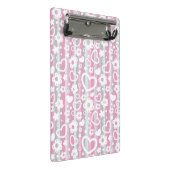 Muster mit Herzen und Blumen Mini Klemmbrett (Schrägansicht)