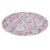 Muster mit Herzen und Blumen Schneidebrett (Ecke)