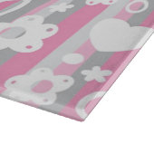 Muster mit Herzen und Blumen Schneidebrett (Ecke)