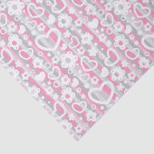 Muster mit Herzen und Blumen Seidenpapier (Ausschnitt)