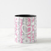 Muster mit Herzen und Blumen Tasse (Zentrum)