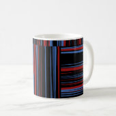 Muster mit horizontalen und vertikalen Farbbändern Kaffeetasse (VorderseiteRechts)