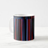 Muster mit horizontalen und vertikalen Farbbändern Kaffeetasse (Vorderseite Links)