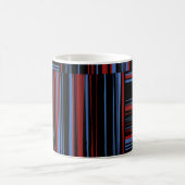 Muster mit horizontalen und vertikalen Farbbändern Kaffeetasse (Mittel)
