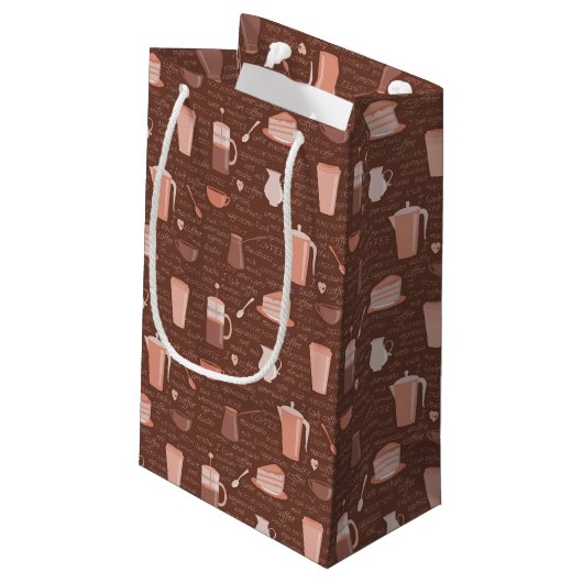 Muster mit in Verbindung stehenden Elementen des Kleine Geschenktüte (Rückseite Schrägansicht)