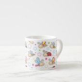 Muster mit Insekten Espressotasse (Vorderseite Rechts)