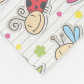 Muster mit Insekten Fleecedecke (Ecke)