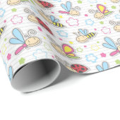 Muster mit Insekten Geschenkpapier (Rolleneckpunkt)