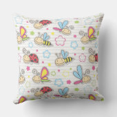 Muster mit Insekten Kissen (Rückseite)