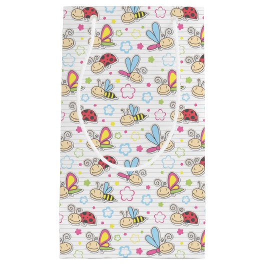 Muster mit Insekten Kleine Geschenktüte (Vorderseite)