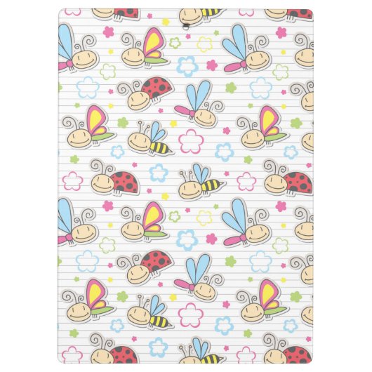 Muster mit Insekten Klemmbrett (Rückseite)