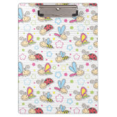 Muster mit Insekten Klemmbrett (Vorderseite)